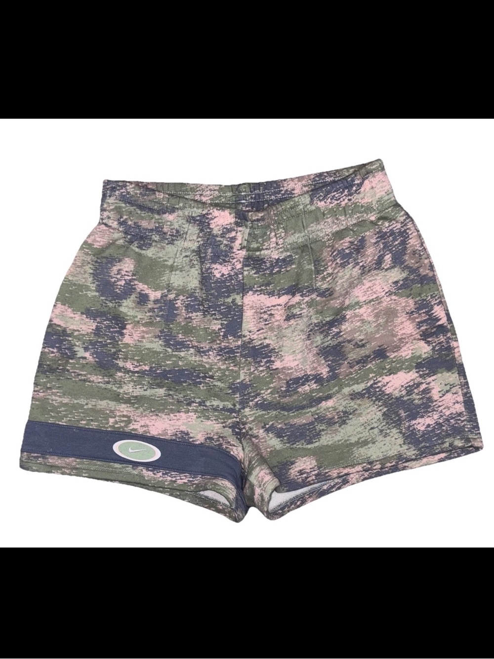 Nike Team Sports Fleece Athleisure Shorts Camouflage High Rise Sz.M woman’s